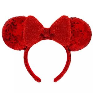 Minnie Mouse Sequined Ear Headband for Adults – Red NWT